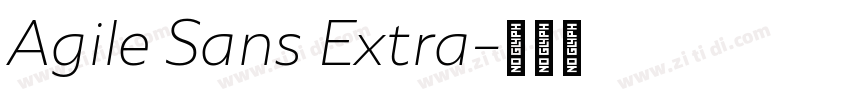 Agile Sans Extra字体转换